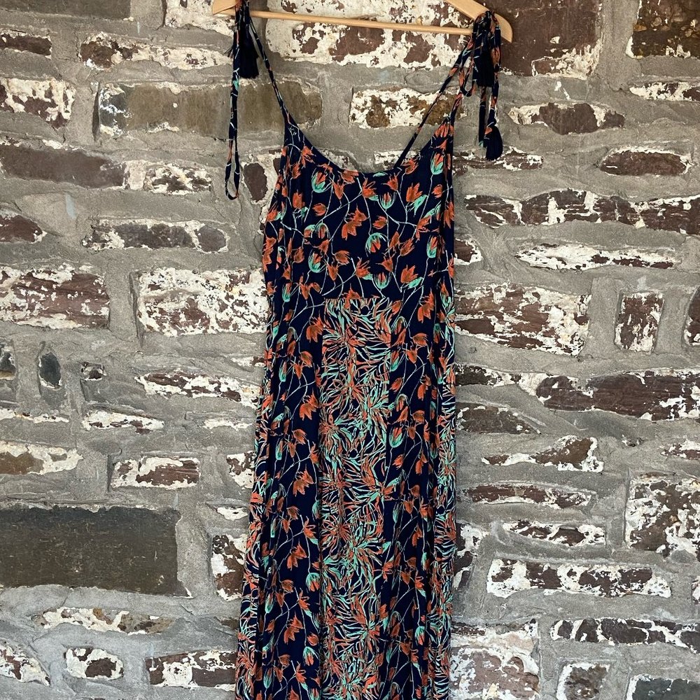 Raga Navy Flora Maxi Dress Size L